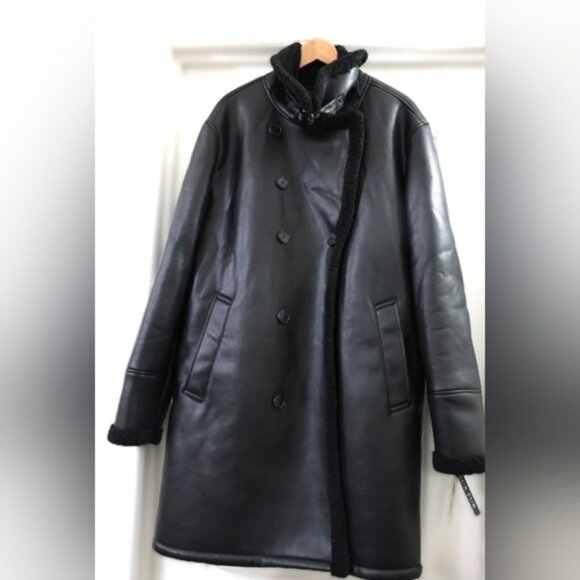 Guess men's trench coat faux fur black size XXL MSRP $350. - Picture 11 of 12